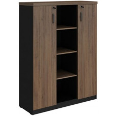 Armário Alto Credenza Start (1200x450x1615) Ameixa/Preto.