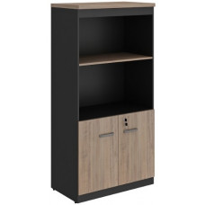 Armário Estante YARIS(800x450x1605) Ameixa/Preto.