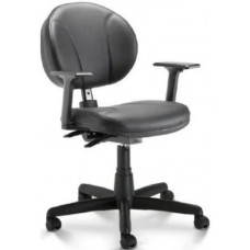 Operativa Executiva Backita, Br.reg.altura Encosto Reg.angular Encosto, Couro eco Preto